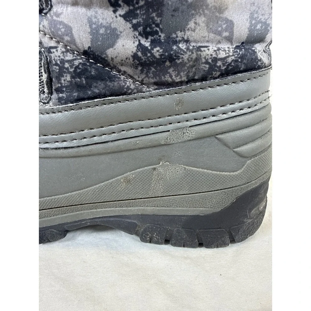 OshKosh Bgosh Ivan Boys Gray Camo Winter Snow Duck Boots Size 11M